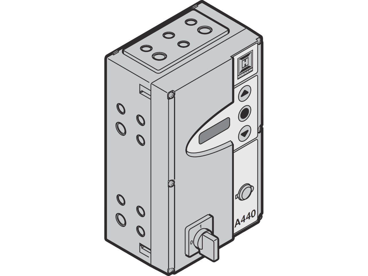 Hormann Door Control A 460 complete in Enclosure with main switch and profile half cylinder