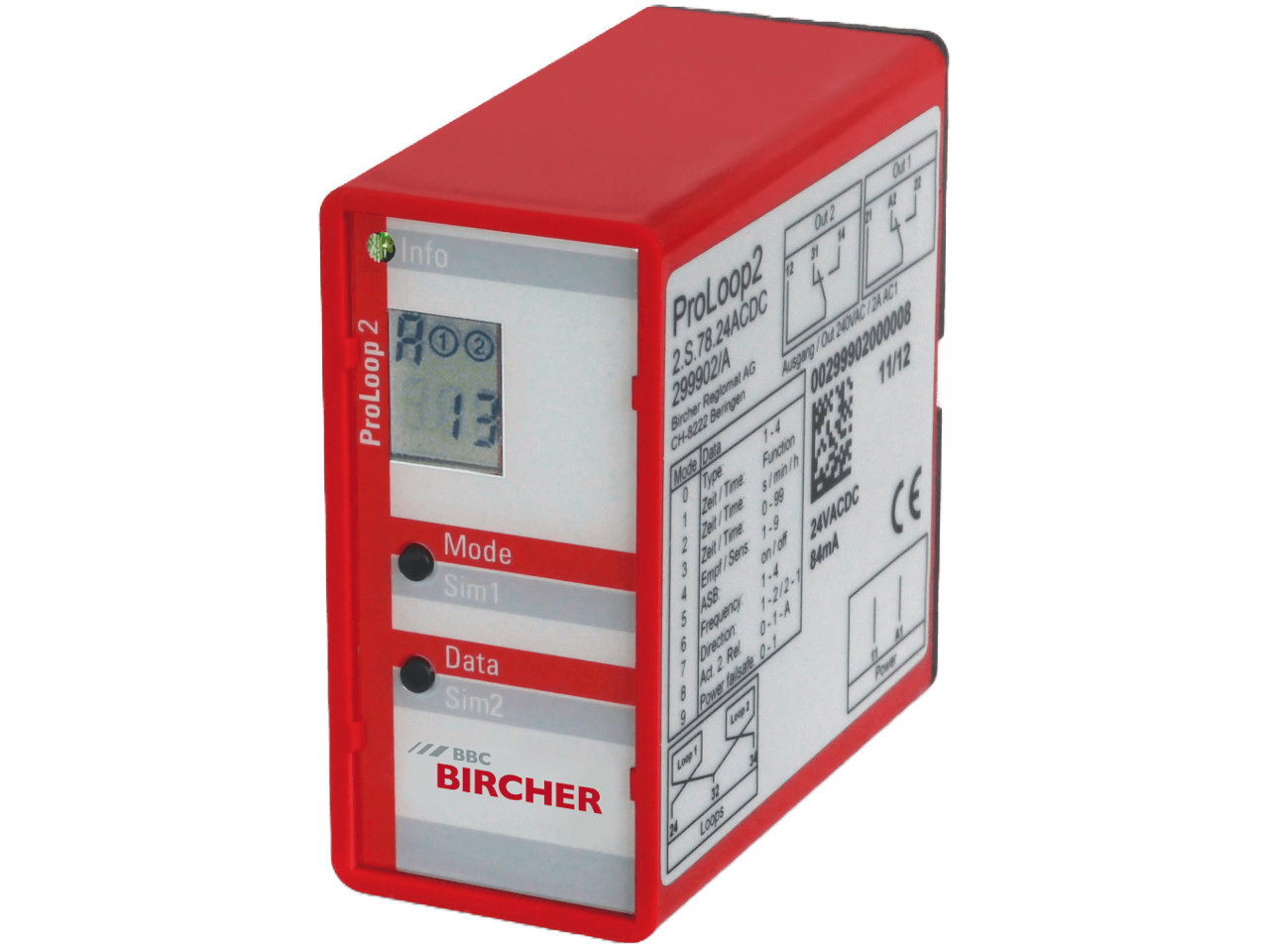 Bircher ProLoop2 2.S.24ACDC Loop Detector 2 Channel 24V AC DC