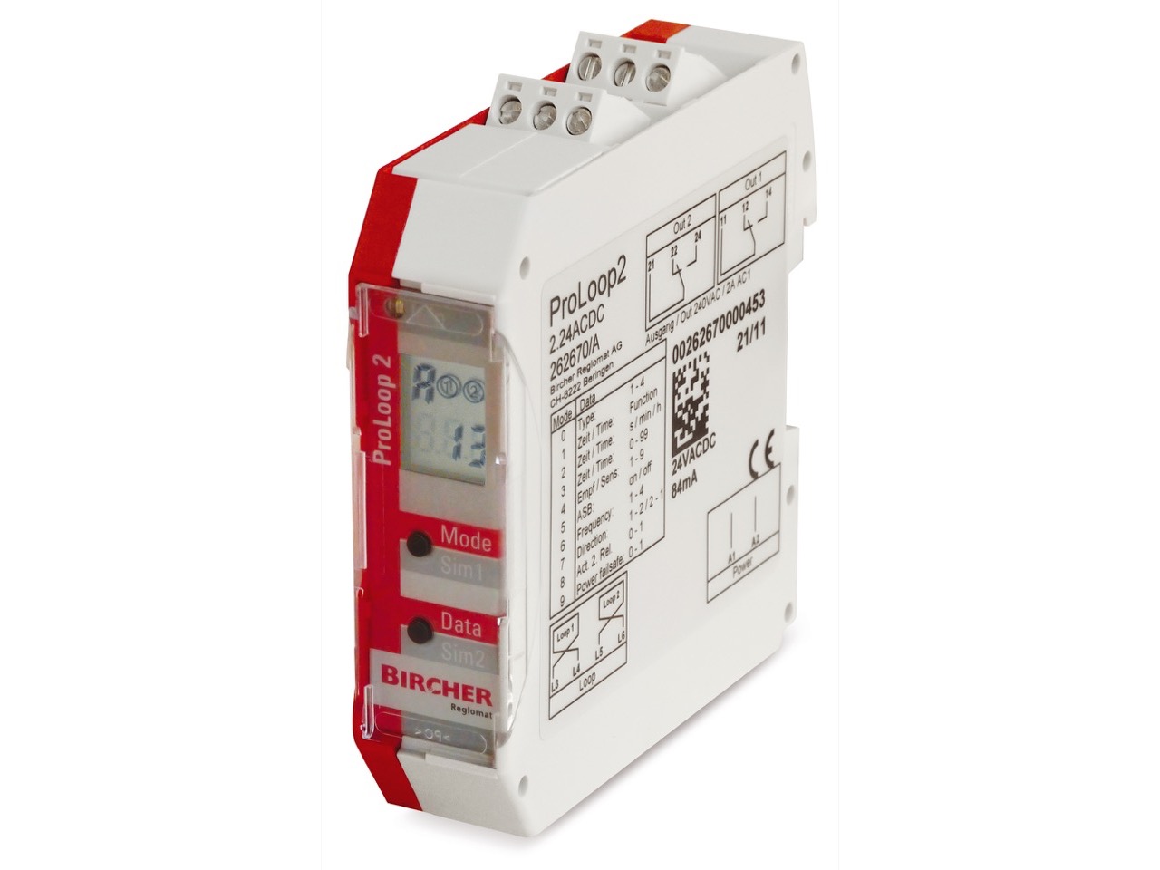 Bircher ProLoop2 1.A.24ACDC Loop Detector 1 Channel Anciliary Output 24V ACDC