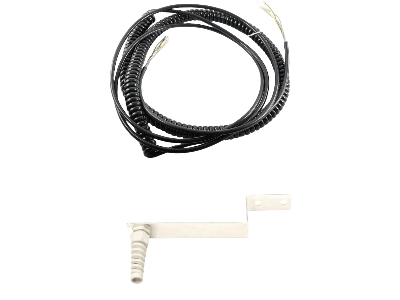 Spiral Cable Coild Cord Set "Industrial Duty" 5x0,25mm² Extension Length 3,5m with Bracket