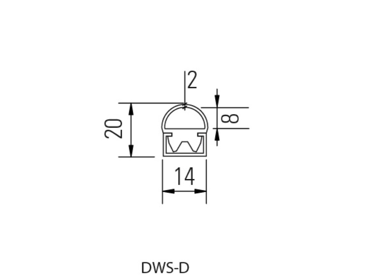 Bircher Rubber Profile DWSGOD DWS-D Length 6m