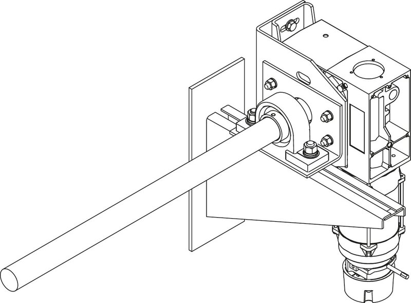 MFZ Marantec Ovitor torque support for MDF 50 rolling door drives for vertical installation