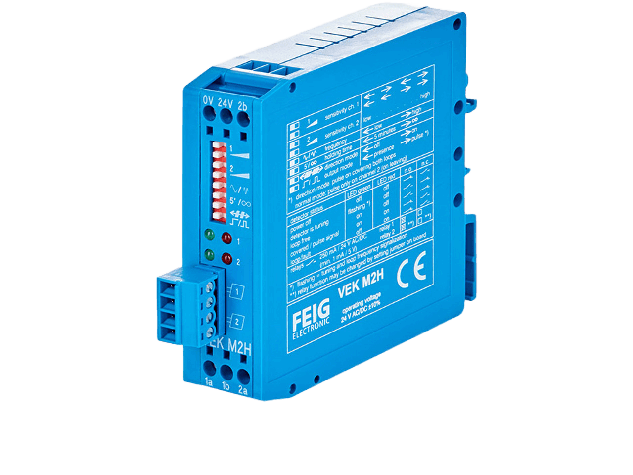 FEIG Electronic VEK M2H-A Loop Detector 2 Channel 24V AC/DC