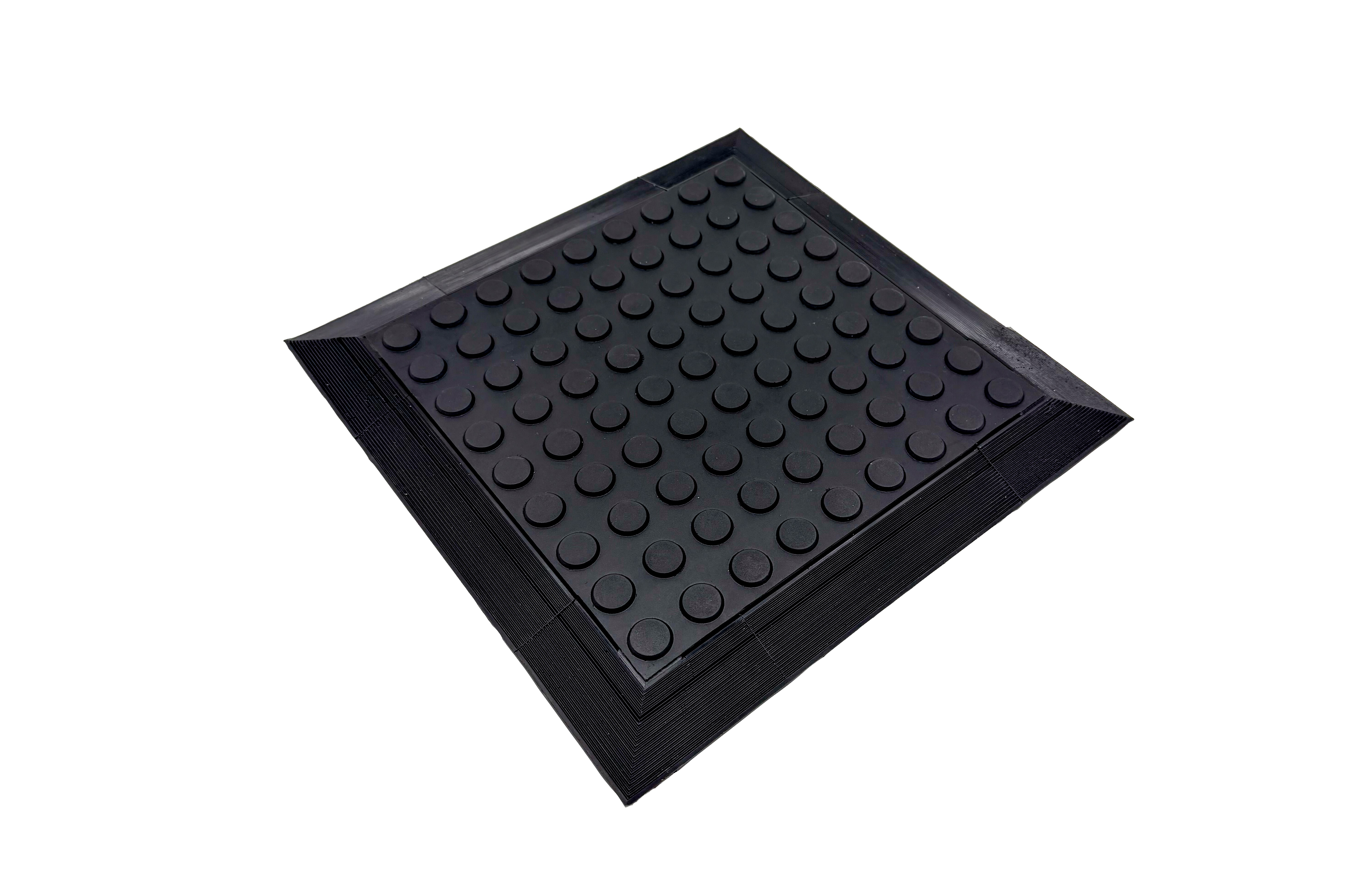 ASO Safety Sicherheitskontaktmatten Sentir mat, Noppenoberfläche, 500 x 1.000 mm, mit angegossener Rampenschiene